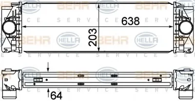 8ML 376 777-401 BEHR/HELLA/PAGID Интеркулер (радиатор интеркулера)