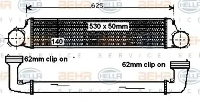 8ML 376 787-141 BEHR/HELLA/PAGID Интеркулер (радиатор интеркулера)