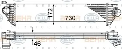 8ML 376 787-411 BEHR/HELLA/PAGID Интеркулер (радиатор интеркулера)