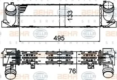 8ML 376 791-751 BEHR/HELLA/PAGID Интеркулер (радиатор интеркулера)