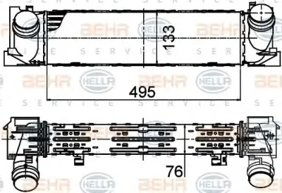 8ML 376 791-754 BEHR/HELLA/PAGID Интеркулер (радиатор интеркулера)