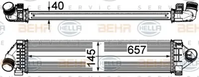 8ML 376 791-761 BEHR/HELLA/PAGID Интеркулер (радиатор интеркулера)