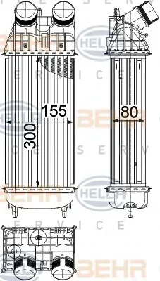 8ML 376 822-241 BEHR/HELLA/PAGID Интеркулер (радиатор интеркулера)