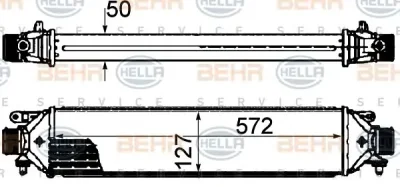 8ML 376 899-131 BEHR/HELLA/PAGID Интеркулер (радиатор интеркулера)