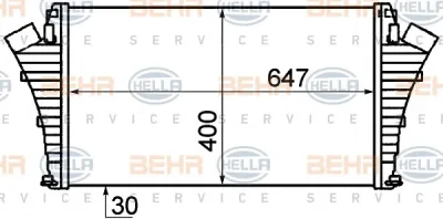 Интеркулер (радиатор интеркулера) BEHR/HELLA/PAGID 8ML 376 899-151
