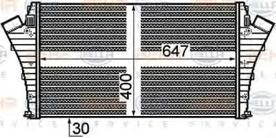 8ML 376 899-171 BEHR/HELLA/PAGID Интеркулер (радиатор интеркулера)