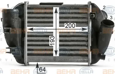 8ML 376 900-361 BEHR/HELLA/PAGID Интеркулер (радиатор интеркулера)