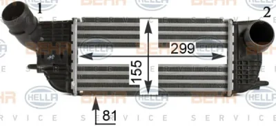 8ML 376 910-311 BEHR/HELLA/PAGID Интеркулер (радиатор интеркулера)