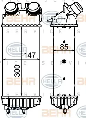 8ML 376 911-401 BEHR/HELLA/PAGID Интеркулер (радиатор интеркулера)