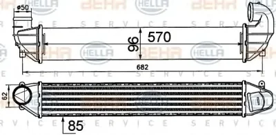 Интеркулер (радиатор интеркулера) BEHR/HELLA/PAGID 8ML 376 911-411