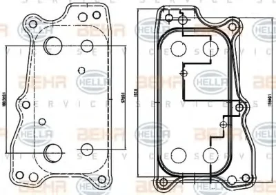 8MO 376 714-811 BEHR/HELLA/PAGID масляный радиатор двигателя