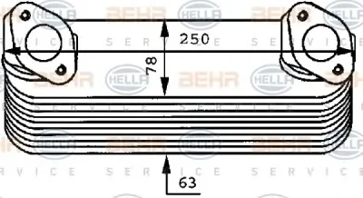 8MO 376 725-011 BEHR/HELLA/PAGID масляный радиатор двигателя