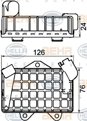 масляный радиатор двигателя BEHR/HELLA/PAGID 8MO 376 726-021