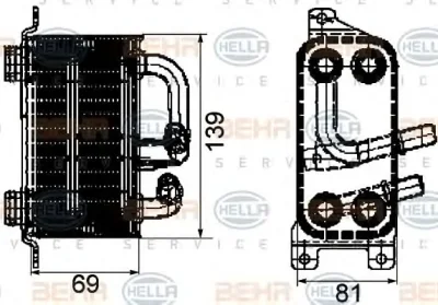 8MO 376 745-751 BEHR/HELLA/PAGID масляный радиатор двигателя