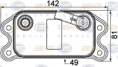 8MO 376 747-181 BEHR/HELLA/PAGID масляный радиатор двигателя