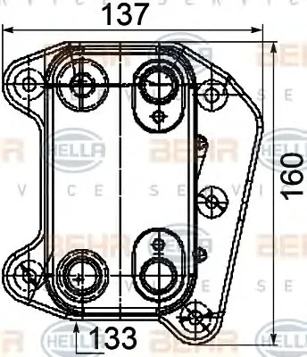 8MO 376 755-251 BEHR/HELLA/PAGID масляный радиатор двигателя