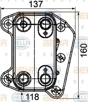 8MO 376 755-261 BEHR/HELLA/PAGID масляный радиатор двигателя