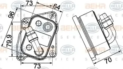 8MO 376 755-491 BEHR/HELLA/PAGID масляный радиатор двигателя