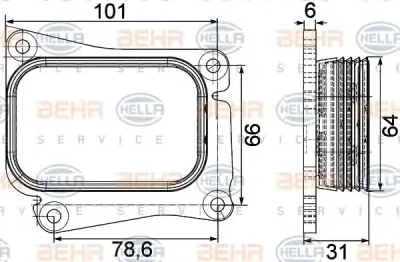 8MO 376 756-731 BEHR/HELLA/PAGID масляный радиатор двигателя