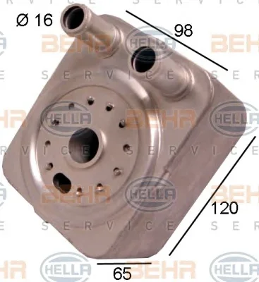 8MO 376 778-021 BEHR/HELLA/PAGID масляный радиатор двигателя