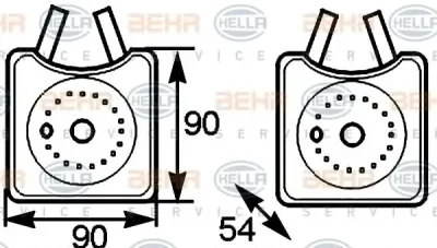 масляный радиатор двигателя BEHR/HELLA/PAGID 8MO 376 778-031