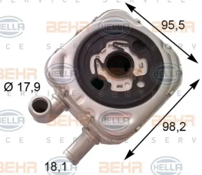 масляный радиатор двигателя BEHR/HELLA/PAGID 8MO 376 778-051