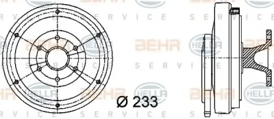 Вентилятор охлаждения радиатора (двигателя) BEHR/HELLA/PAGID 8MV 376 730-011