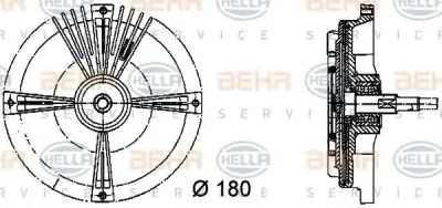 8MV 376 731-111 BEHR/HELLA/PAGID Вентилятор охлаждения радиатора (двигателя)