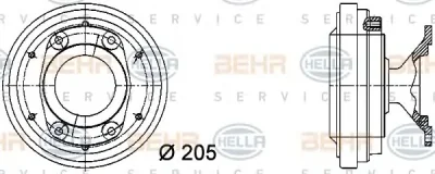 Вентилятор охлаждения радиатора (двигателя) BEHR/HELLA/PAGID 8MV 376 731-291