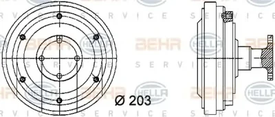 Вентилятор охлаждения радиатора (двигателя) BEHR/HELLA/PAGID 8MV 376 731-351