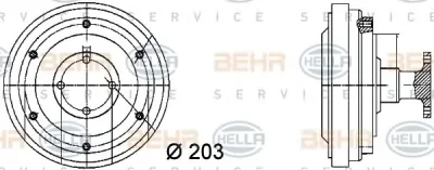 Вентилятор охлаждения радиатора (двигателя) BEHR/HELLA/PAGID 8MV 376 731-361