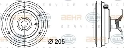 Вентилятор охлаждения радиатора (двигателя) BEHR/HELLA/PAGID 8MV 376 731-431