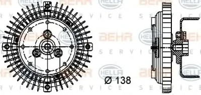 Вентилятор охлаждения радиатора (двигателя) BEHR/HELLA/PAGID 8MV 376 732-011