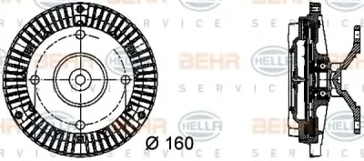 Вентилятор охлаждения радиатора (двигателя) BEHR/HELLA/PAGID 8MV 376 732-051