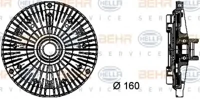 Вентилятор охлаждения радиатора (двигателя) BEHR/HELLA/PAGID 8MV 376 732-101
