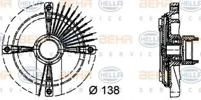 8MV 376 732-161 BEHR/HELLA/PAGID Вентилятор охлаждения радиатора (двигателя)