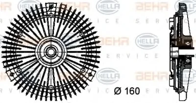 Вентилятор охлаждения радиатора (двигателя) BEHR/HELLA/PAGID 8MV 376 732-301