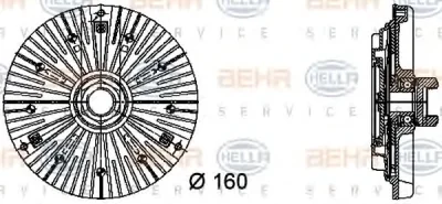 Вентилятор охлаждения радиатора (двигателя) BEHR/HELLA/PAGID 8MV 376 732-401