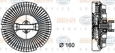 Вентилятор охлаждения радиатора (двигателя) BEHR/HELLA/PAGID 8MV 376 733-021