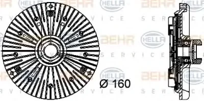 Вентилятор охлаждения радиатора (двигателя) BEHR/HELLA/PAGID 8MV 376 733-031