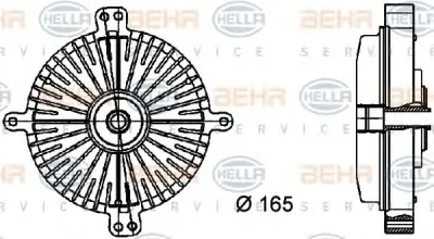 Вентилятор охлаждения радиатора (двигателя) BEHR/HELLA/PAGID 8MV 376 733-041