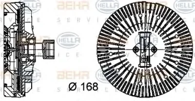 Вентилятор охлаждения радиатора (двигателя) BEHR/HELLA/PAGID 8MV 376 734-381