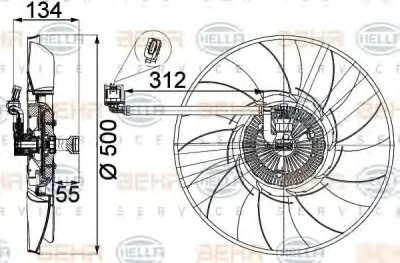 Вентилятор охлаждения радиатора BEHR/HELLA/PAGID 8MV 376 757-301