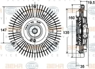 8MV 376 758-441 BEHR/HELLA/PAGID Вентилятор охлаждения радиатора (двигателя)