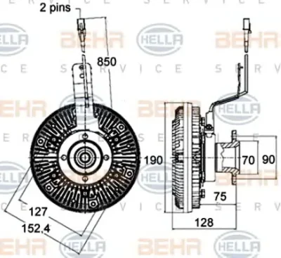 8MV 376 758-471 BEHR/HELLA/PAGID Вентилятор охлаждения радиатора (двигателя)