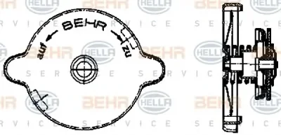 8MY 376 742-031 BEHR/HELLA/PAGID Крышка расширительного бачка системы охлаждения