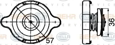 8MY 376 742-061 BEHR/HELLA/PAGID Крышка расширительного бачка системы охлаждения
