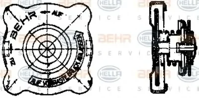 8MY 376 742-131 BEHR/HELLA/PAGID Крышка расширительного бачка системы охлаждения