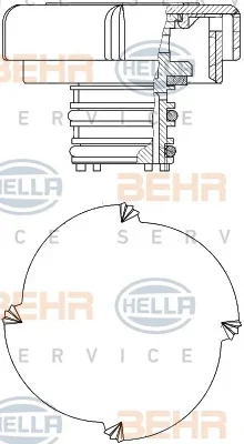 8MY 376 743-431 BEHR/HELLA/PAGID Крышка расширительного бачка системы охлаждения