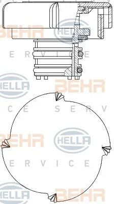 8MY 376 743-451 BEHR/HELLA/PAGID Крышка расширительного бачка системы охлаждения